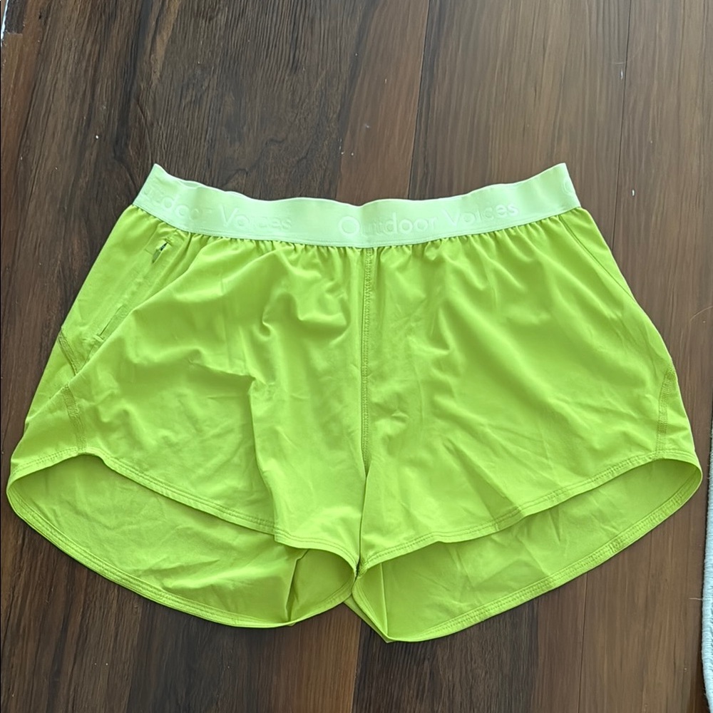 Outdoor Voices Women's Neon Green Shorts